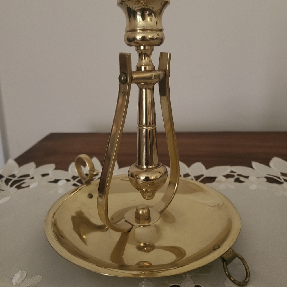 Brass nautic swinging candlestick holder